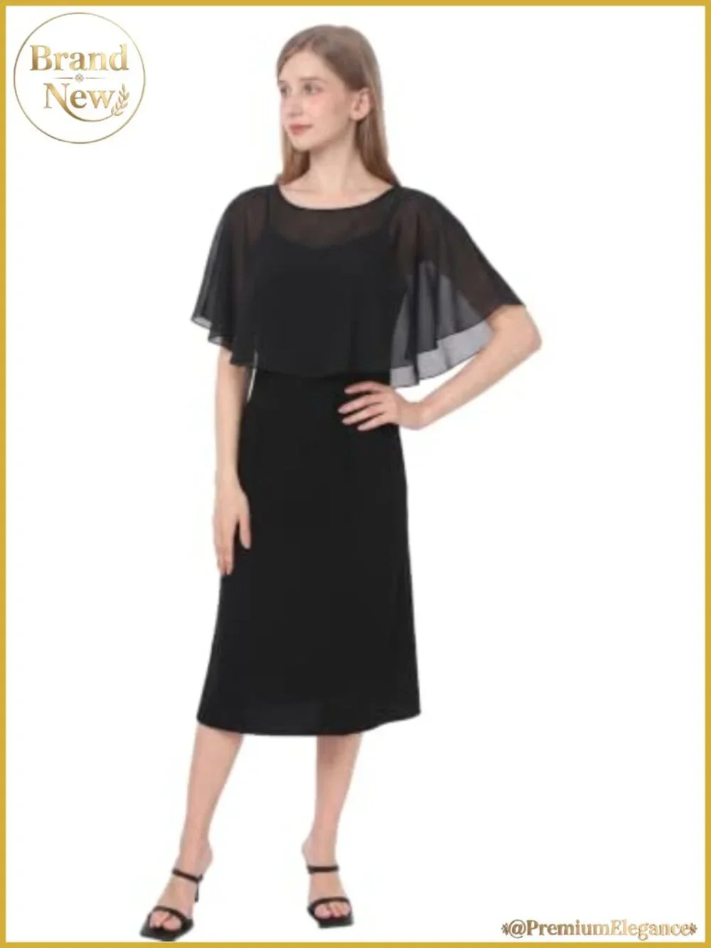 Chiffon Capelet Shawl Wrap for Evening Dress Cover Up One Size